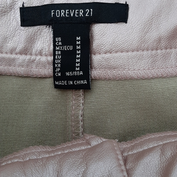 Forever21 Faux Leather Pink Pants - Picture 5 of 5